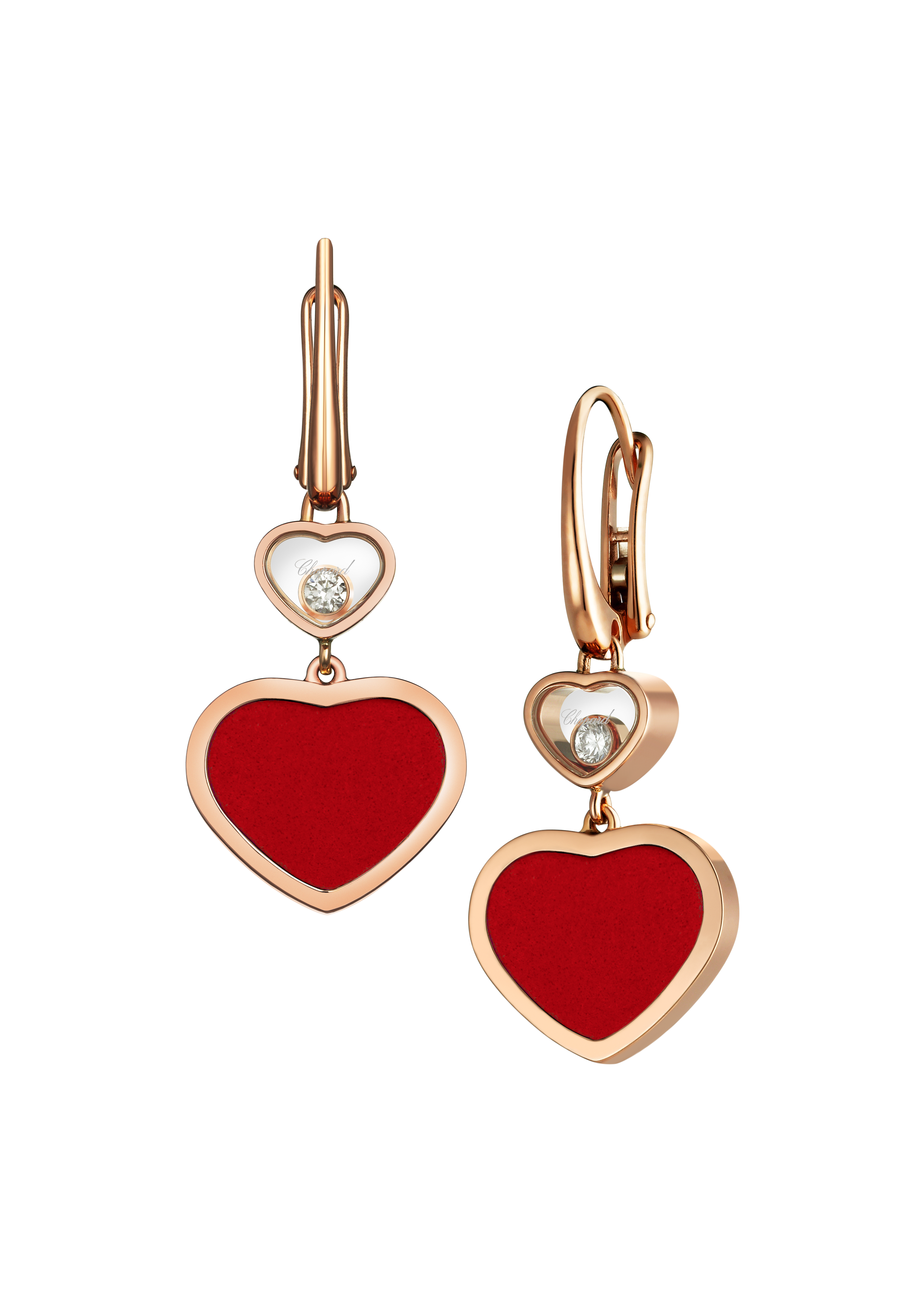 Luxury Diamond Earrings Happy Hearts | Chopard® 837482-5810