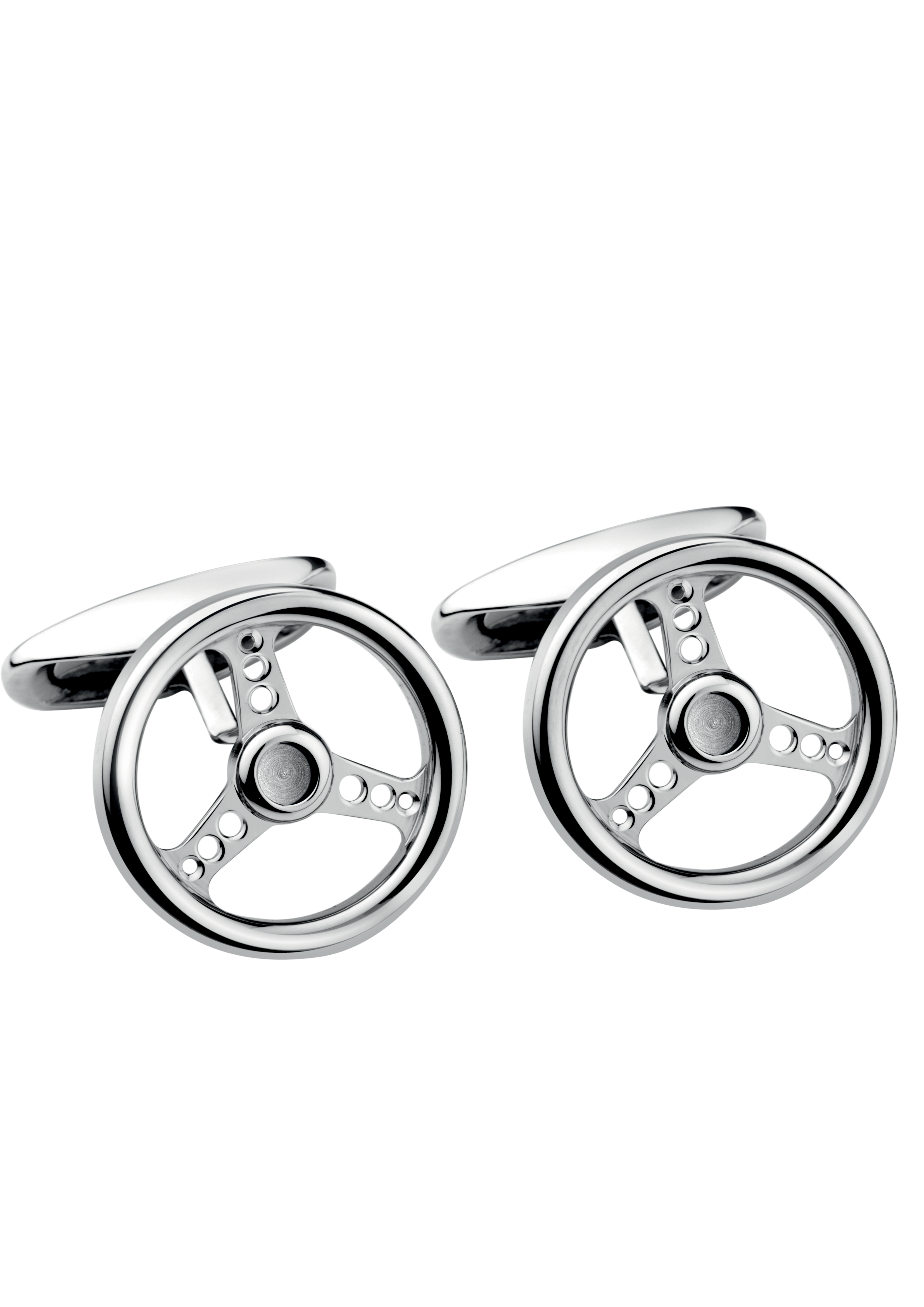 Racing steering wheel cufflinks