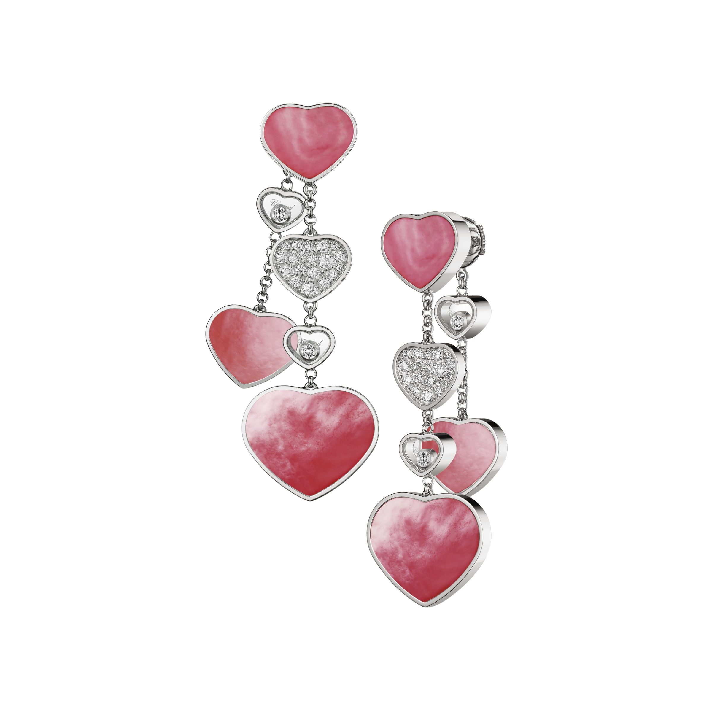 奢华钻石耳环happy hearts naked heart foundation | chopard萧邦