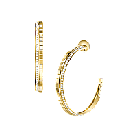 Chopard - Diamond Earrings Ice Cube 837008-0002 front & 3/4 view