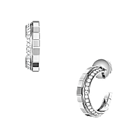 Chopard - 钻石 耳环 Ice Cube 837008-1001 正面及3/4视图