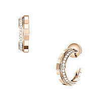 Chopard - Diamond Earrings Ice Cube 837008-5001 front & 3/4 view