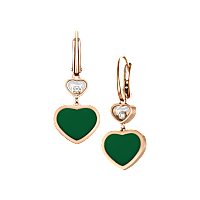 Chopard - Orecchini Diamanti Happy Hearts 837482-5011 Vista frontale e 3/4
