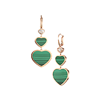 Chopard - Earrings Happy Hearts 837482-5113 front & 3/4 view