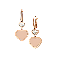 Chopard - ダイヤモンド イヤリング ハッピーハート 837482-5610 正面＆3/4ビュー