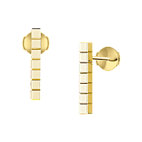 Chopard - Earrings Ice Cube 837702-0001 front & 3/4 view