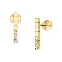 Chopard - Diamond Earrings Ice Cube 837702-0002 front & 3/4 view