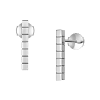 Chopard - Earrings Ice Cube 837702-1001 front & 3/4 view