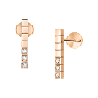 Chopard - Diamond Earrings Ice Cube 837702-5002 front & 3/4 view