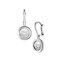 Chopard - أقراط هابي دايموندز آيكونز 83A018-1301 عرض أمامي و3/4