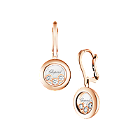 Chopard - イヤリング ハッピーダイヤモンド アイコン 83A018-5301 正面＆3/4ビュー