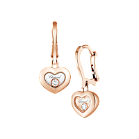 Chopard - Ohrringe Happy Diamonds Icons 83A054-5301 Vorder- und 3/4-Ansicht