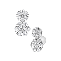 Chopard - Diamond Earrings L'Heure du Diamant 83A065-1101 front & 3/4 view