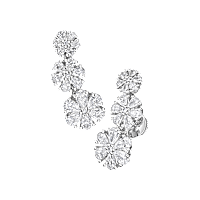 Chopard - Diamond Earrings L'Heure du Diamant 83A065-1201 front & 3/4 view