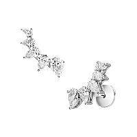 Chopard - 钻石 耳环 L'Heure du Diamant 83A072-1101 正面及3/4视图