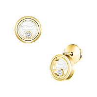 Chopard - Earrings Happy Diamonds Icons 83A191-0001 front & 3/4 view