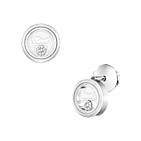 Chopard - Earrings Happy Diamonds Icons 83A191-1001 front & 3/4 view