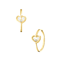 Chopard - Earrings Happy Diamonds Icons 83A192-0301 front & 3/4 view
