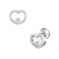 Chopard - Earrings Happy Diamonds Icons 83A192-1001 front & 3/4 view