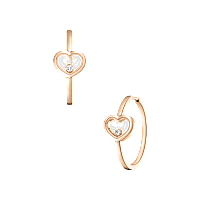 Chopard - Earrings Happy Diamonds Icons 83A192-5301 front & 3/4 view