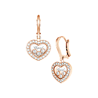 Chopard - Diamond Earrings Happy Diamonds Icons 83A611-5401 front & 3/4 view