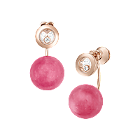 Chopard - Boucles d'oreilles Diamant Happy Diamonds Planet 83A619-5701 Vue de face et 3/4