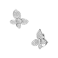 Chopard - Diamond Earclips Happy Butterfly X Mariah Carey 848536-1001 front & 3/4 view
