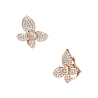 Chopard - Diamond Earclips Happy Butterfly X Mariah Carey 848536-5001 front & 3/4 view
