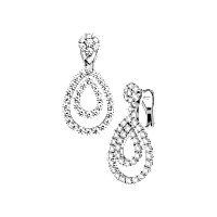 Chopard - Diamond Earclips L'Heure du Diamant 849066-1001 front & 3/4 view