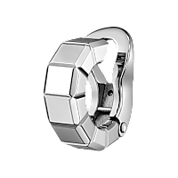 Chopard - Clip earrings Ice Cube 849834-1001 front & 3/4 view