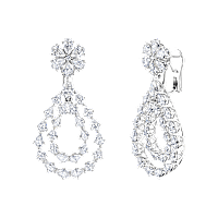 Chopard - Diamond Earclips L'Heure du Diamant 84A065-1001 front & 3/4 view