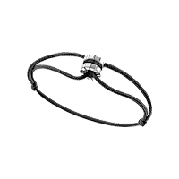 Chopard - Bracelet Ice Cube Black HyCeram&reg; Bracelet 857005-9002 fastened in a loop with the buckle view