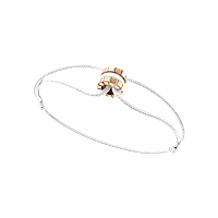 Chopard - Bracelet Ice Cube White HyCeram&reg; Bracelet 857005-9004 fastened in a loop with the buckle view