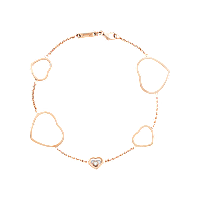 Chopard - Bracelet Happy Hearts 857482-5001 fastened in a loop with the buckle view