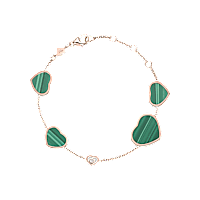 Chopard - Diamond Bracelet Happy Hearts 857482-5013 fastened in a loop with the buckle view
