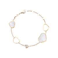 Chopard - Diamond Bracelet Happy Hearts 857482-5031 fastened in a loop with the buckle view