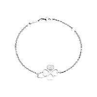 Chopard - Bracelet Happy Diamonds Good Luck Charms 857862-1001 fastened in a loop with the buckle view