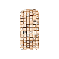 Chopard - Diamond Bracelet Ice Cube 858885-5001 fastened in a loop with the buckle view