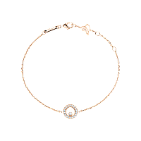 Chopard - Diamond Bracelet Happy Diamonds Icons 85A017-5201 fastened in a loop with the buckle view
