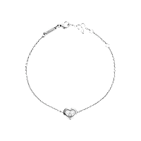 Chopard - Bracelet Diamant Happy Diamonds Icons 85A054-1001 Vue boucl&eacute;e avec la boucle