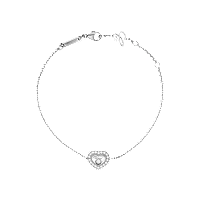Chopard - Diamond Bracelet Happy Diamonds Icons 85A054-1201 fastened in a loop with the buckle view