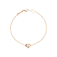 Chopard - ダイヤモンド ブレスレット ハッピーダイヤモンド アイコン 85A054-5001 バックルで留めたループビュー