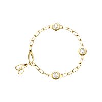 Chopard - Diamond Bracelet Happy Diamonds Icons 85A117-0010 fastened in a loop with the buckle view