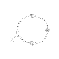 Chopard - ダイヤモンド ブレスレット ハッピーダイヤモンド アイコン 85A117-1221 バックルで留めたループビュー