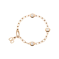 Chopard - ダイヤモンド ブレスレット ハッピーダイヤモンド アイコン 85A117-5010 バックルで留めたループビュー