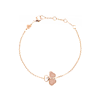 Chopard - Diamond Bracelet Happy Hearts Wings 85A183-5071 fastened in a loop with the buckle view