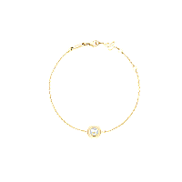Chopard - Diamond Bracelet Happy Diamonds Icons 85A191-0001 fastened in a loop with the buckle view