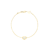 Chopard - Diamond Bracelet Happy Diamonds Icons 85A192-0001 fastened in a loop with the buckle view