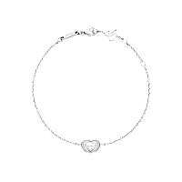 Chopard - Diamond Bracelet Happy Diamonds Icons 85A192-1001 fastened in a loop with the buckle view