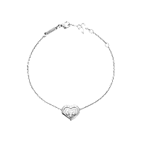Chopard - ダイヤモンド ブレスレット ハッピーダイヤモンド アイコン 85A611-1001 バックルで留めたループビュー